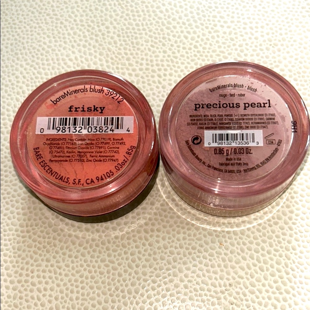 bareMinerals Blush Duo Frisky & Precious Pearl Make Up Loose Powder